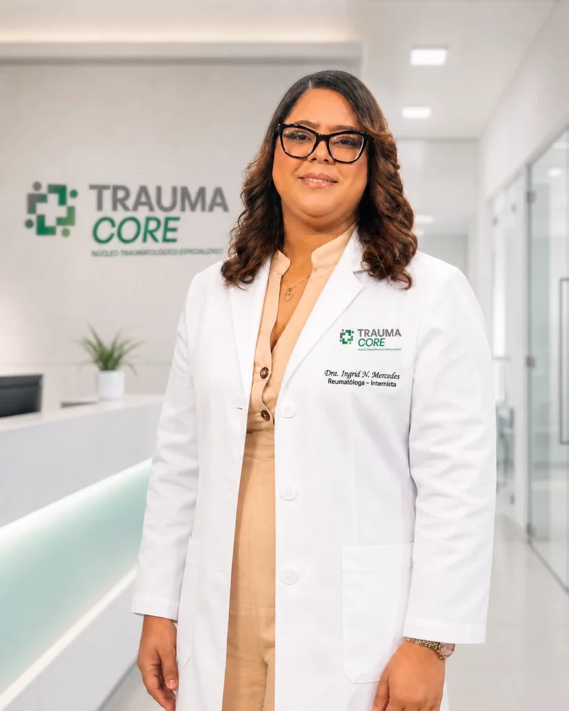 Dra. Ingrit N. Mercedes, Medico Reumatologo, Internista @ Traumacore Nucleo Traumatologico Especializado, Republica Dominicana